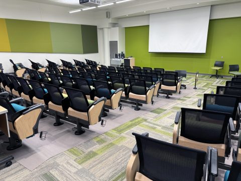 Photo of one Salk 456. One of several seminar rooms and lecture spaces. Photo of one Salk 456. One of several seminar rooms and lecture spaces.